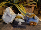 Natural Blue Lace Agate Geode Specimens x 3 From Nsanje, Malawi - Toprock Gemstones and Minerals 