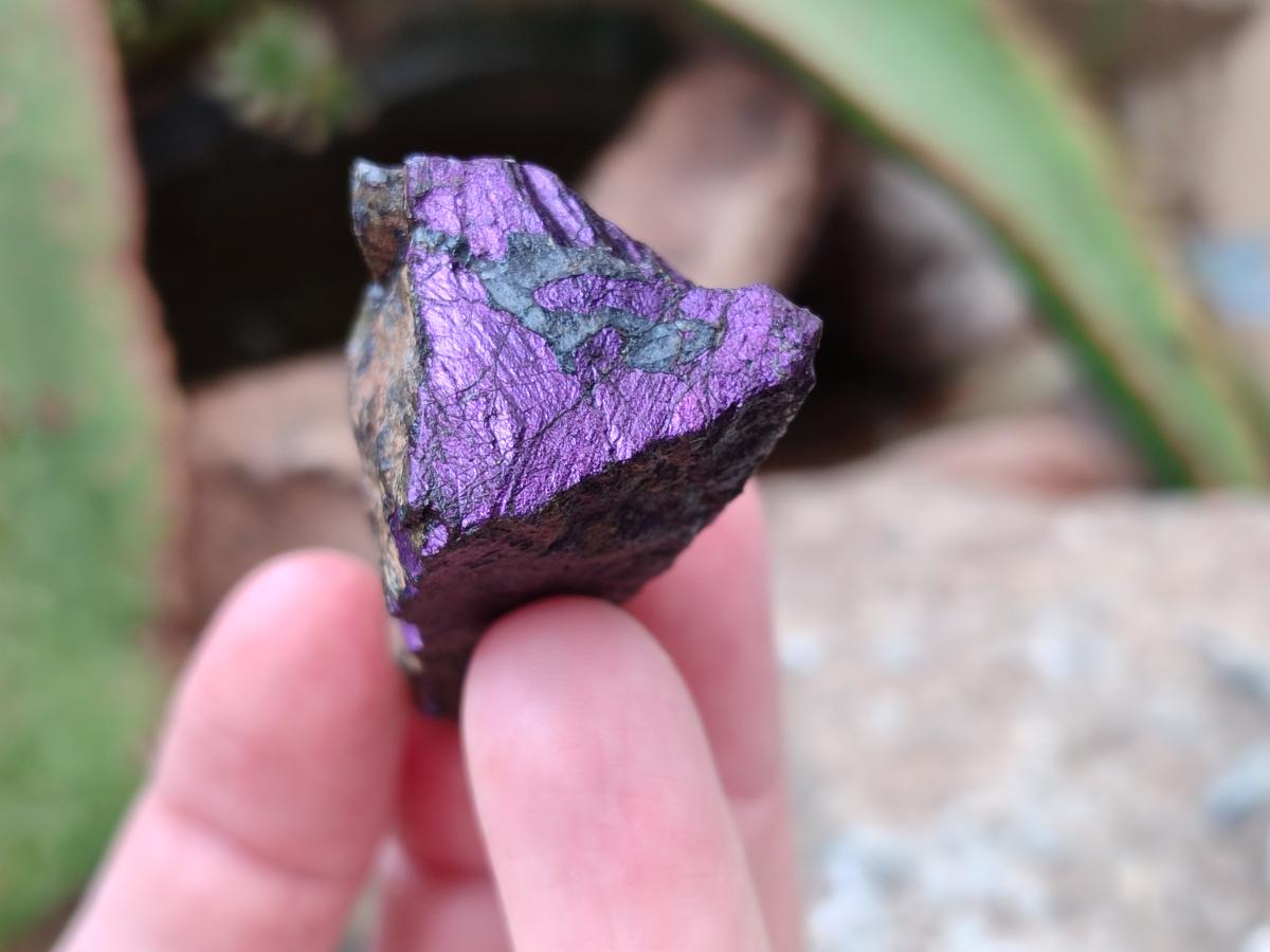Natural Metallic Cobbed Purpurite Specimens x 35 From Erongo, Namibia