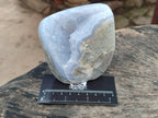 Polished Blue Lace Agate Standing Free Forms x 2 From Nsanje, Malawi - Toprock Gemstones and Minerals 