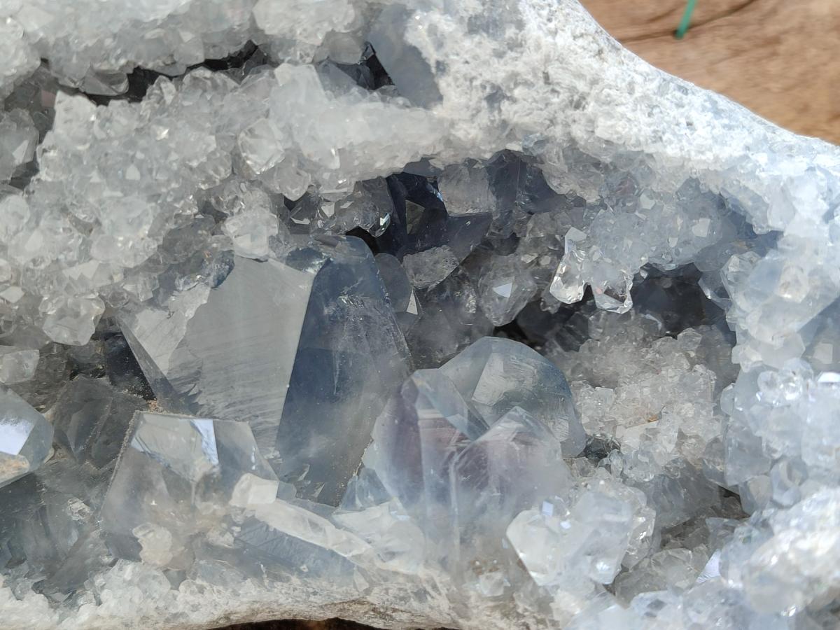 Natural Large Blue Celestite Geode Specimen x 1 From Sakoany, Madagascar