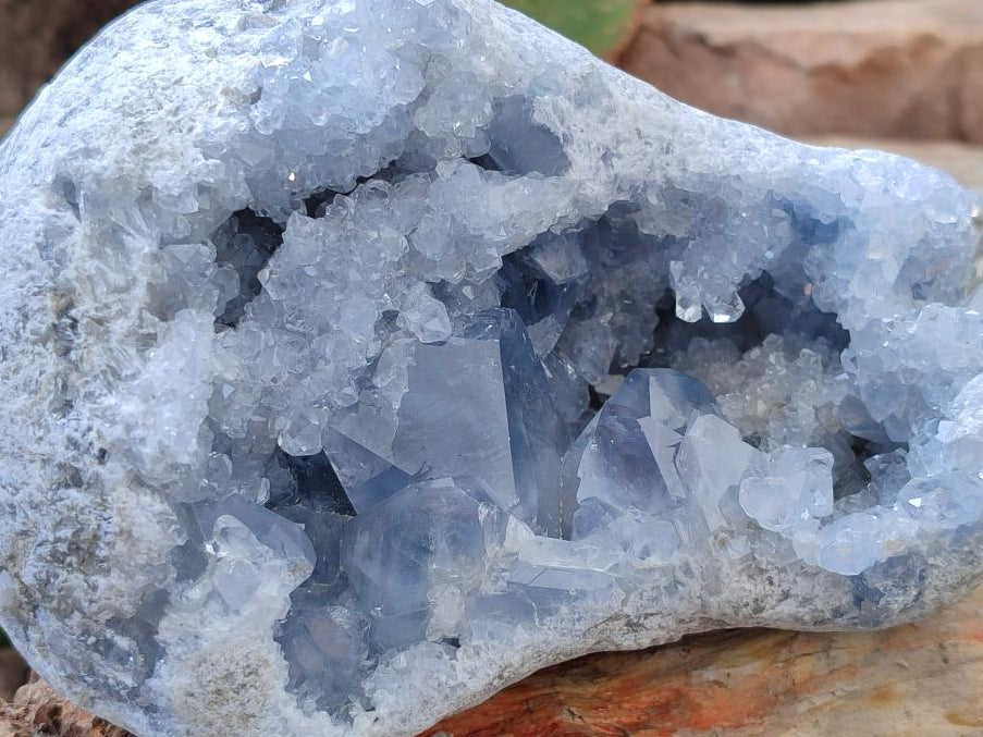 Natural Large Blue Celestite Geode Specimen x 1 From Sakoany, Madagascar