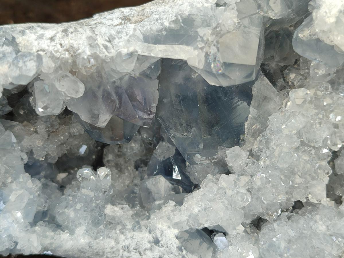 Natural Large Blue Celestite Geode Specimen x 1 From Sakoany, Madagascar