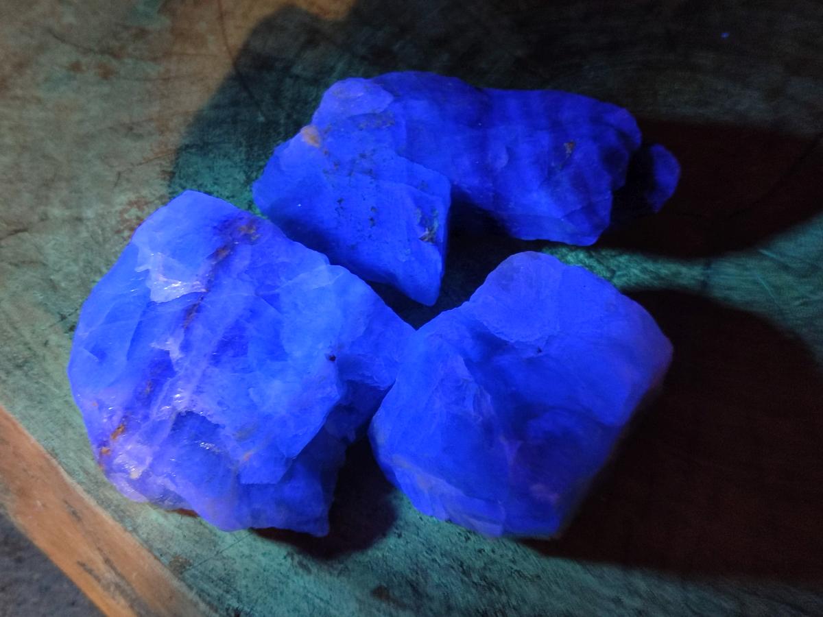 Natural Watermelon Fluorite Cobbed Specimens x 18 From Uis, Namibia