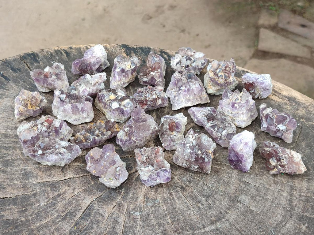 Natural Rare Amethyst Asylum Quartz Clusters x 35 From Luena, Congo