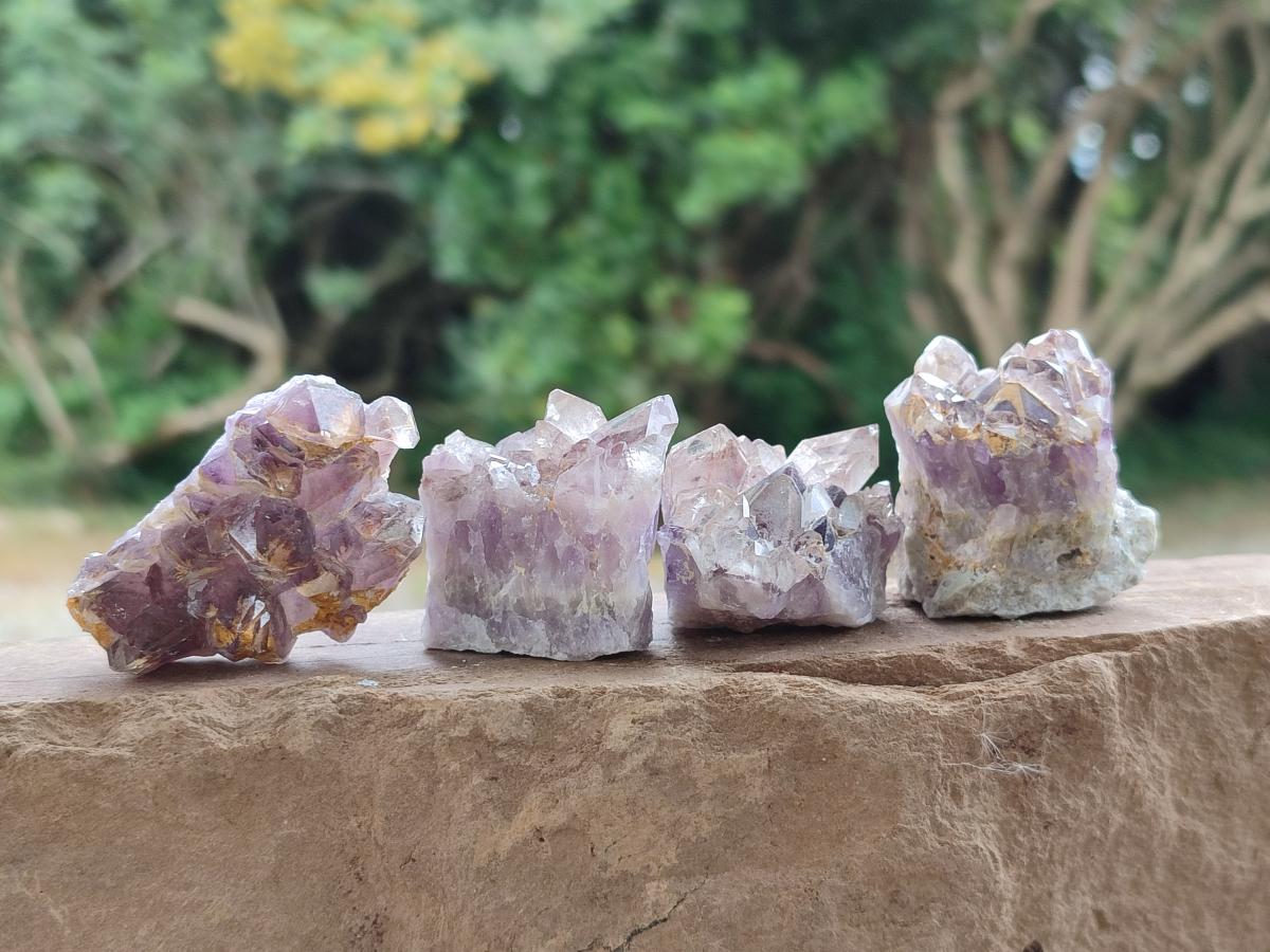 Natural Rare Amethyst Asylum Quartz Clusters x 35 From Luena, Congo