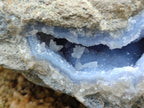 Natural Blue Lace Agate Geode Specimens x 2 From Nsanje, Malawi