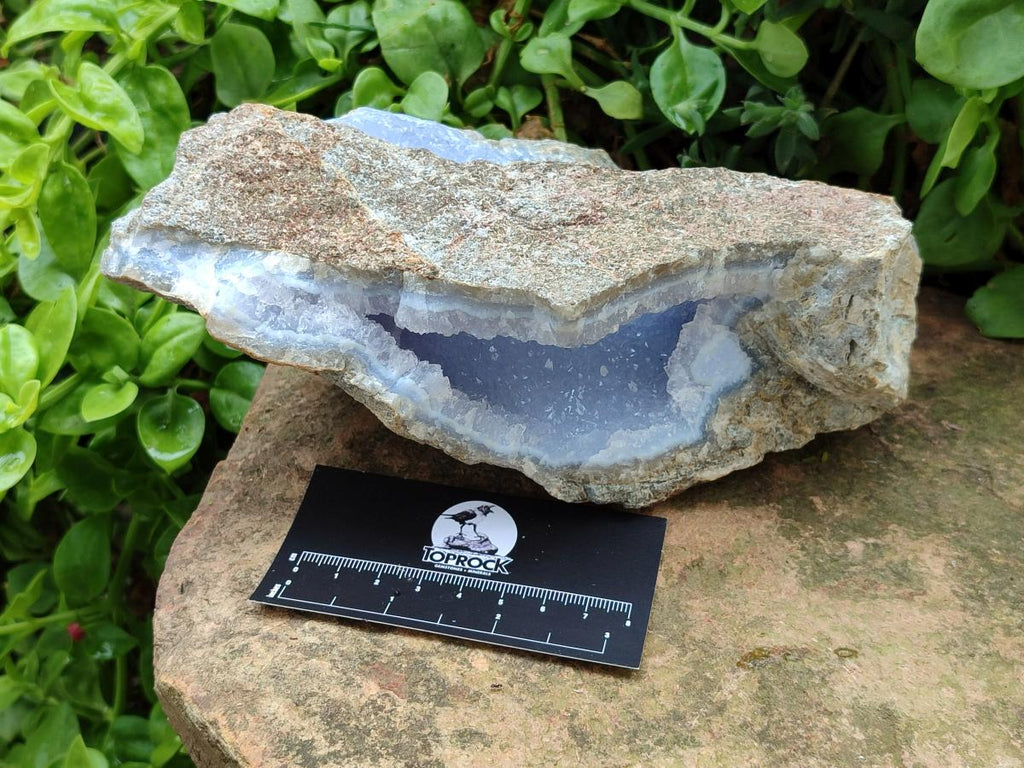 Natural Blue Lace Agate Geode Specimens x 2 From Nsanje, Malawi