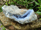 Natural Blue Lace Agate Geode Specimens x 2 From Nsanje, Malawi