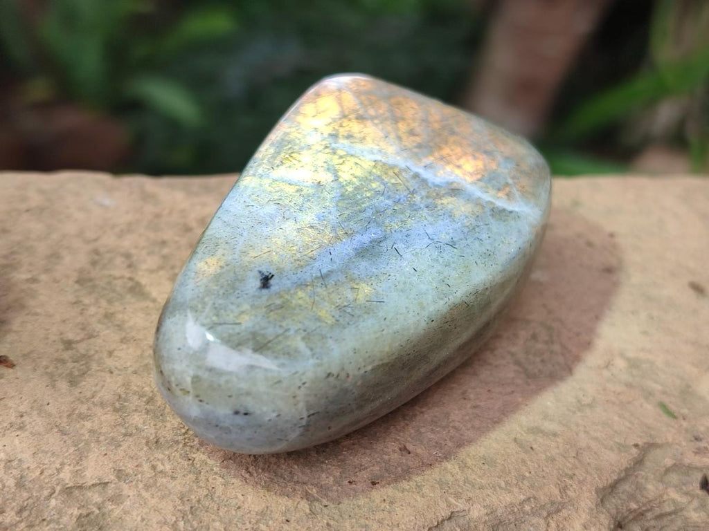 Polished Rare Purple Sunset Flash Labradorite Standing Free Forms x 7 From Madagascar - Toprock Gemstones and Minerals 