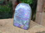 Polished Rare Purple Sunset Flash Labradorite Standing Free Forms x 7 From Madagascar - Toprock Gemstones and Minerals 