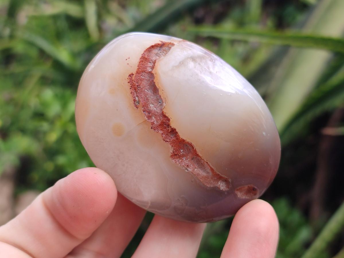 Polished Red Shashe River Agate Free Form Galets x 12 From Shashe River, Zimbabwe