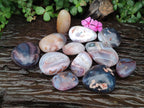 Polished Red Shashe River Agate Free Form Galets x 12 From Shashe River, Zimbabwe