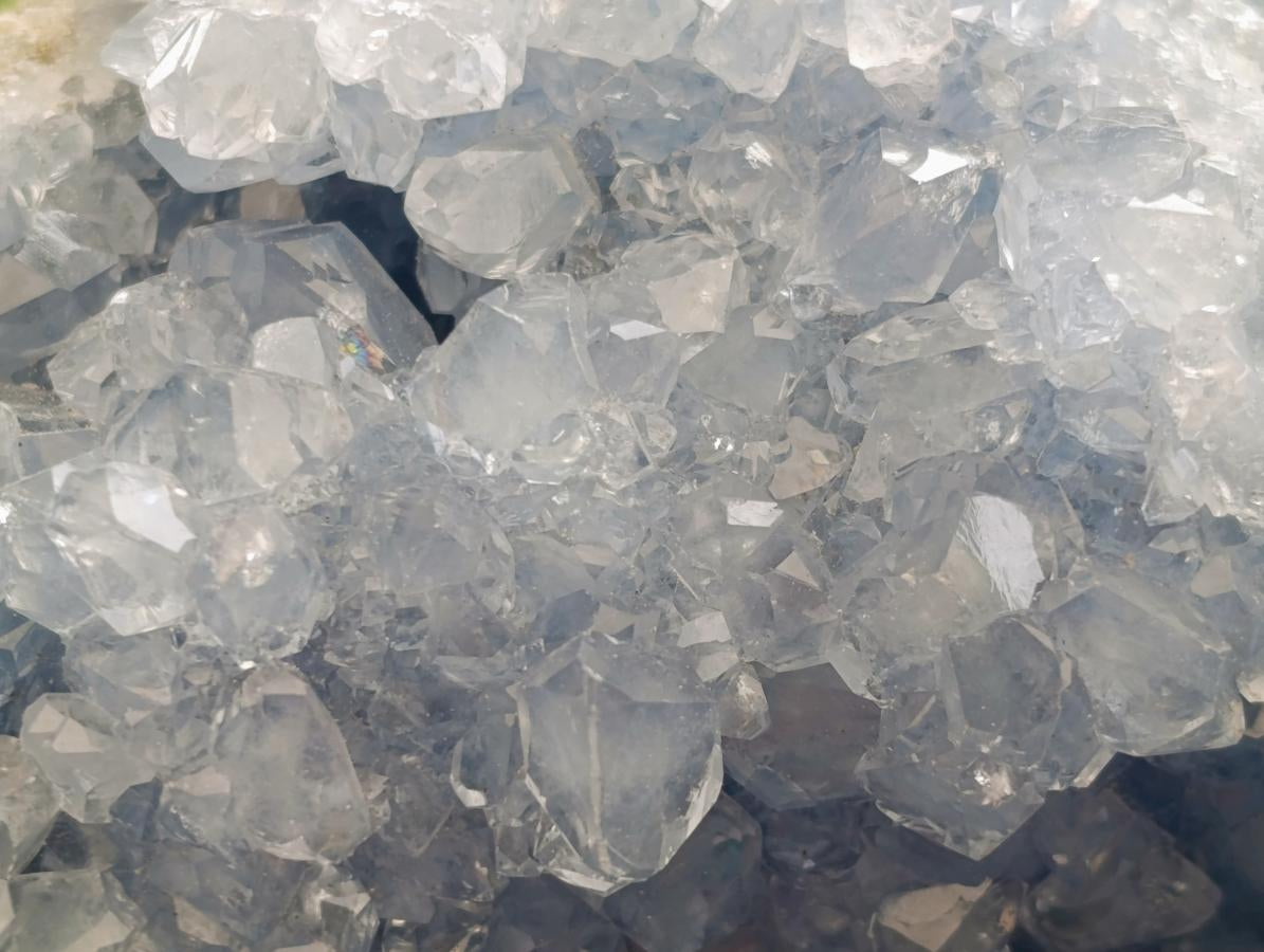 Natural Blue Celestite Geode Specimens x 2 From Sakoany, Madagascar