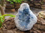 Natural Blue Celestite Geode Specimens x 2 From Sakoany, Madagascar