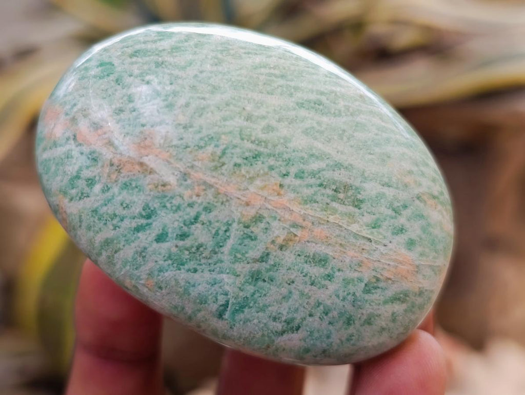 Polished Amazonite Palm Stones x 24 From Zimbabwe