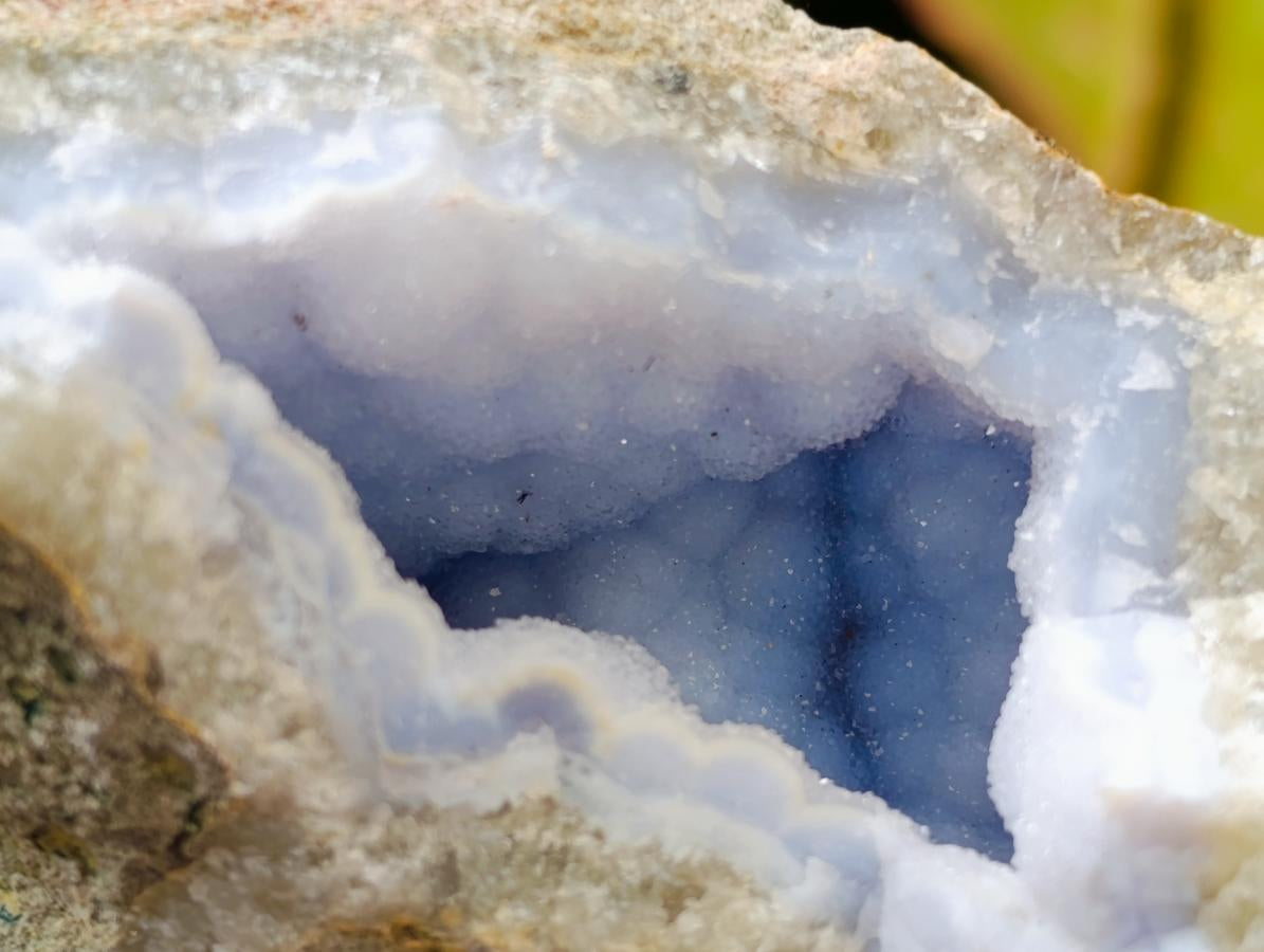 Natural Blue Lace Agate Geode Specimens x 12 From Nsanje, Malawi