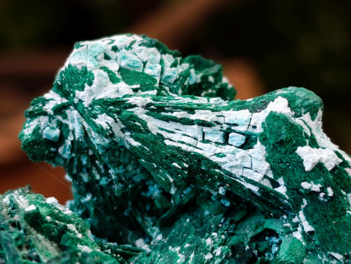 Natural Rare Malachite After Azurite Pseudomorph Specimens x 2 From Kolwezi, Congo