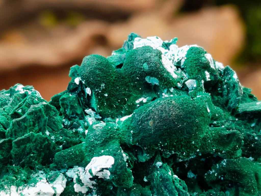 Natural Rare Malachite After Azurite Pseudomorph Specimens x 2 From Kolwezi, Congo