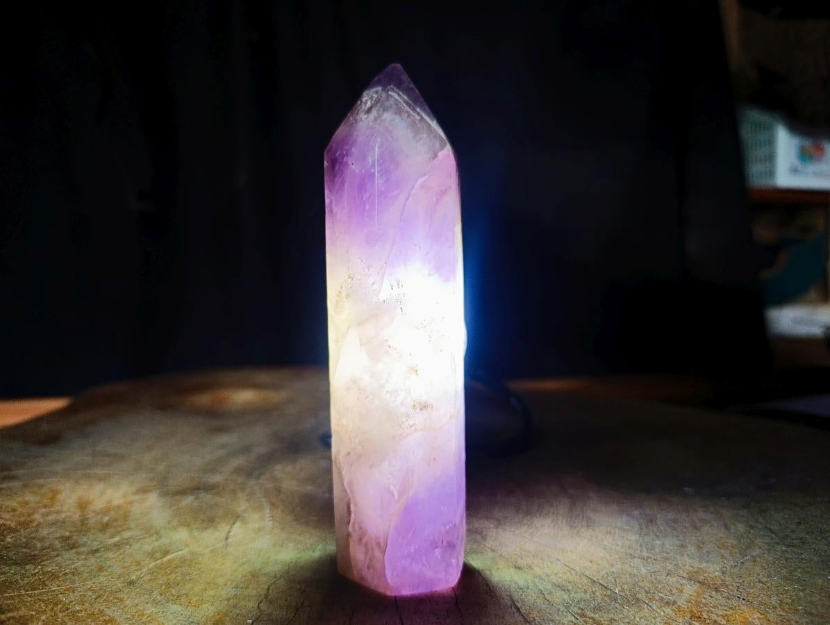 Polished Chevron Amethyst Crystals x 4 From Madagascar - Toprock Gemstones and Minerals 