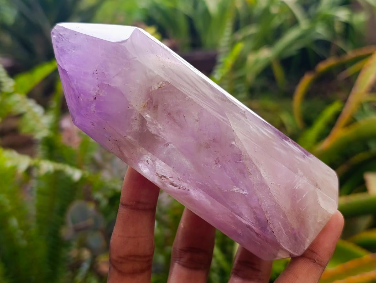 Polished Chevron Amethyst Crystals x 4 From Madagascar - Toprock Gemstones and Minerals 