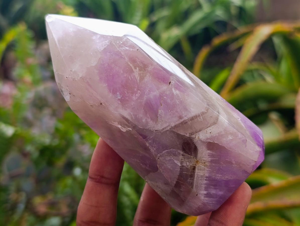 Polished Chevron Amethyst Crystals x 4 From Madagascar - Toprock Gemstones and Minerals 