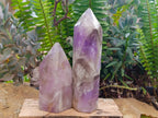 Polished Chevron Amethyst Crystals x 4 From Madagascar - Toprock Gemstones and Minerals 