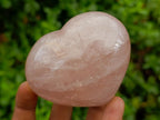 Polished Gemmy Rose Quartz Hearts x 6 From Madagascar - Toprock Gemstones and Minerals 