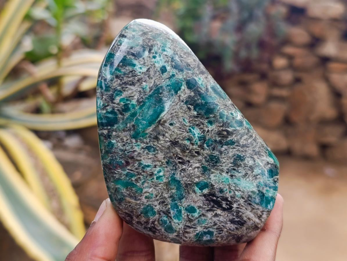Polished Emerald Mica 'Mutokolite' Standing Free Forms x 2 From Mutoko, Zimbabwe - Toprock Gemstones and Minerals 