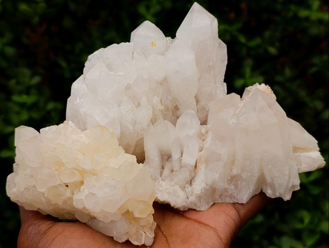 Natural Mixed Quartz Crystal Clusters x 12 From Madagascar