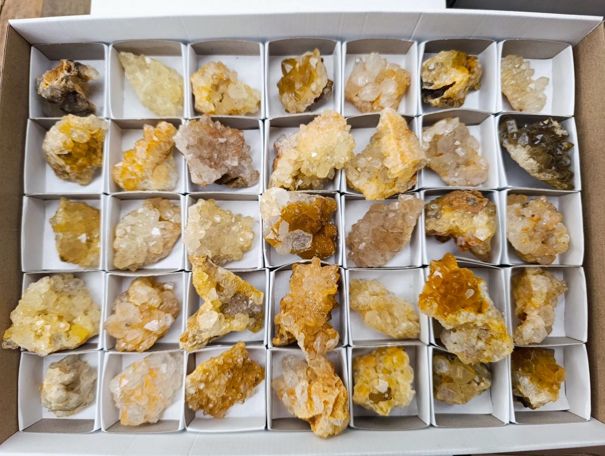 Natural Limonite Quartz Clusters x 35 From Solwezi, Zambia