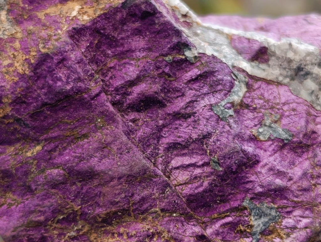 Natural Metallic Cobbed Purpurite Specimens x 6 From Erongo, Namibia