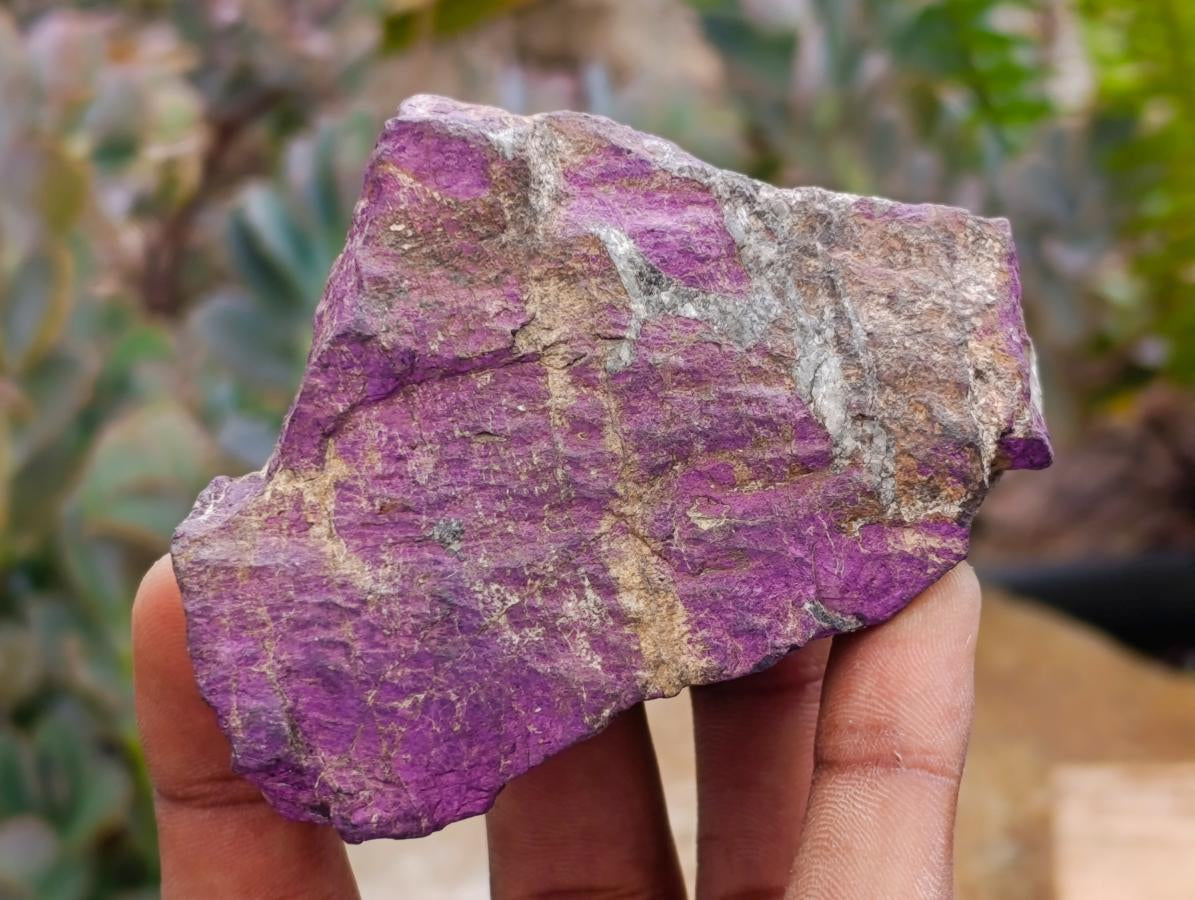 Natural Metallic Cobbed Purpurite Specimens x 6 From Erongo, Namibia