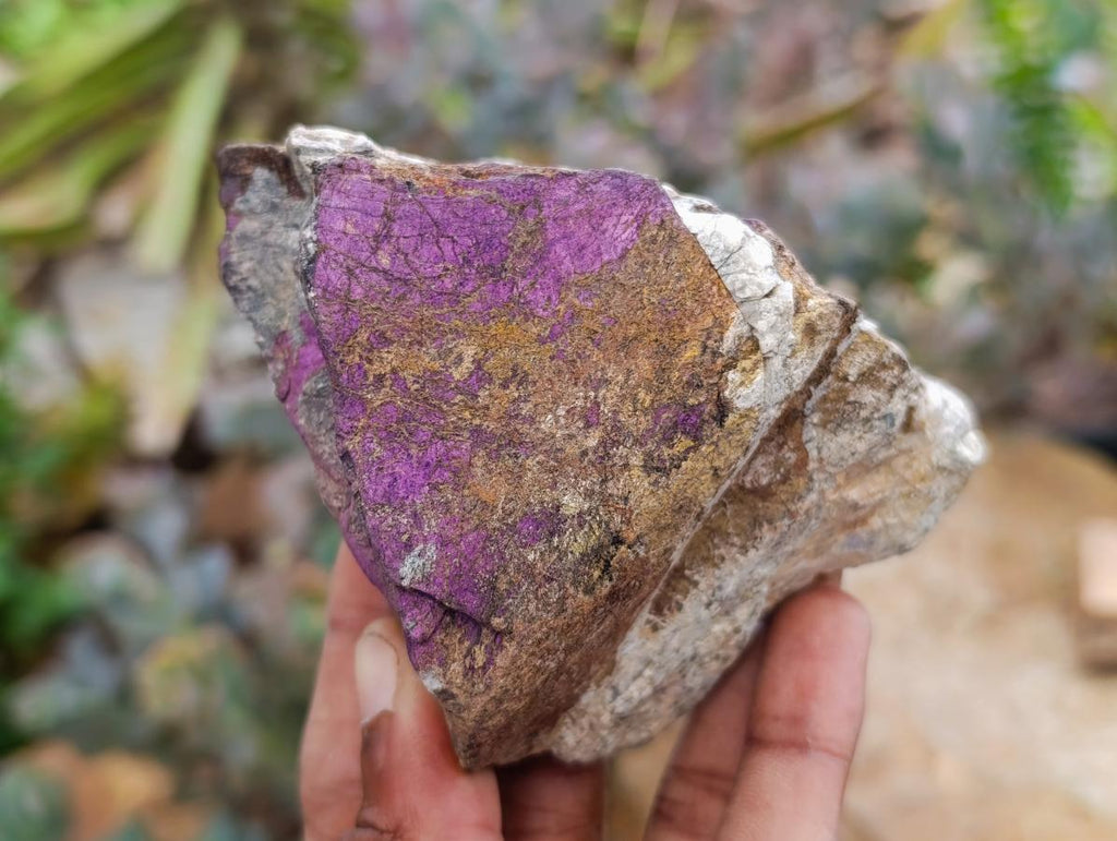 Natural Metallic Cobbed Purpurite Specimens x 6 From Erongo, Namibia