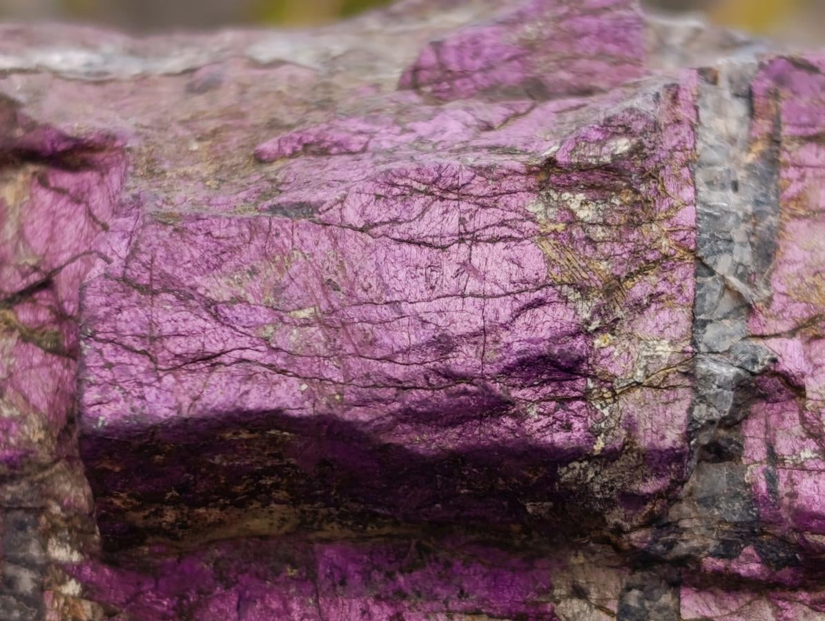 Natural Metallic Cobbed Purpurite Specimens x 6 From Erongo, Namibia