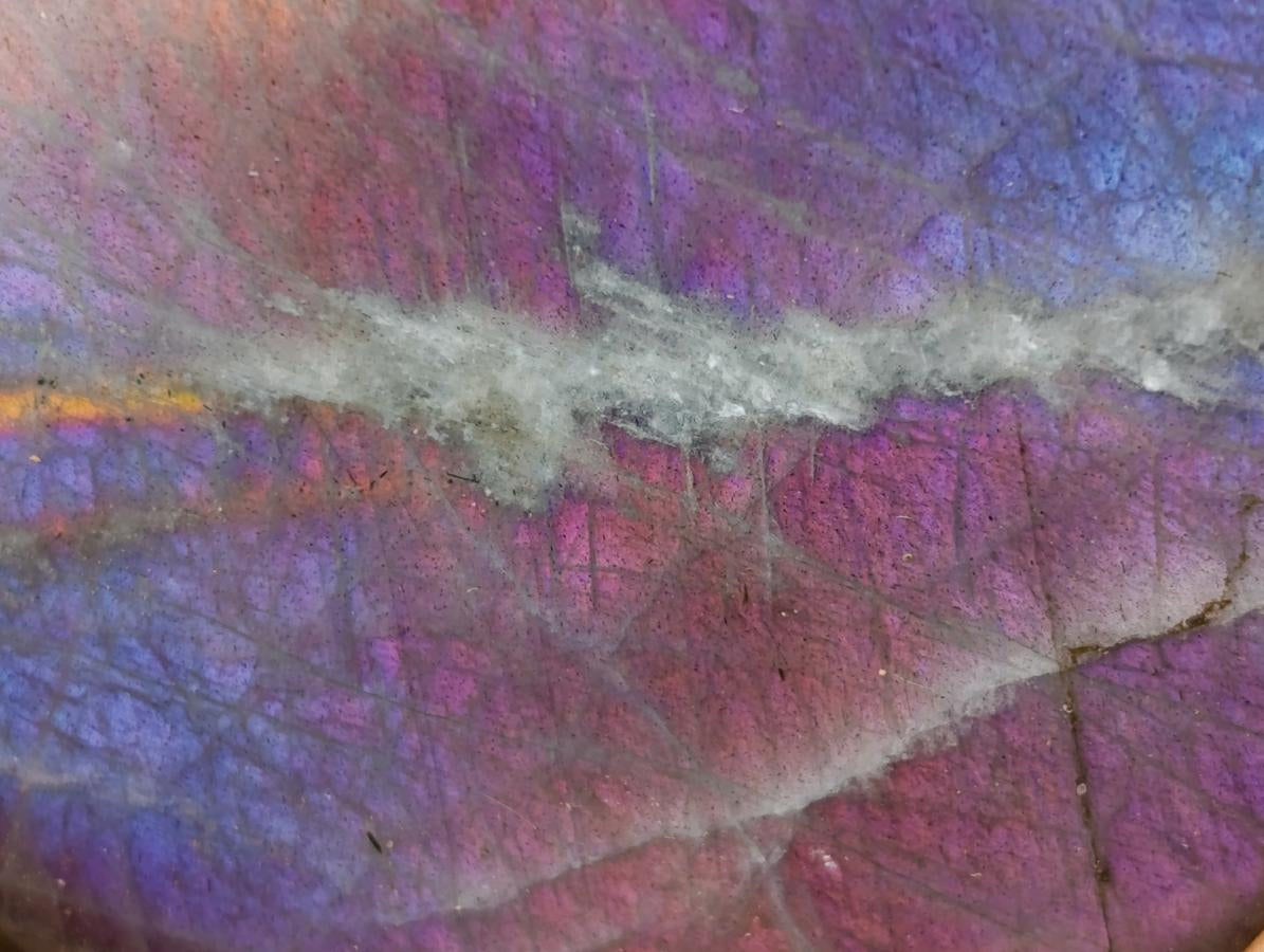 Polished Rare Purple Sunset Flash Labradorite Standing Free Forms x 7 From Madagascar