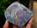 Polished Rare Purple Sunset Flash Labradorite Standing Free Forms x 7 From Madagascar
