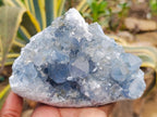 Natural Blue Celestite Geode and Cluster Specimens x 2 From Sakoany, Madagascar