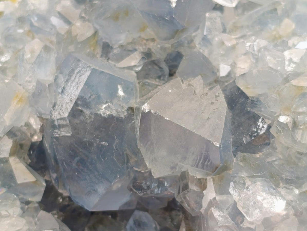Natural Blue Celestite Geode and Cluster Specimens x 2 From Sakoany, Madagascar
