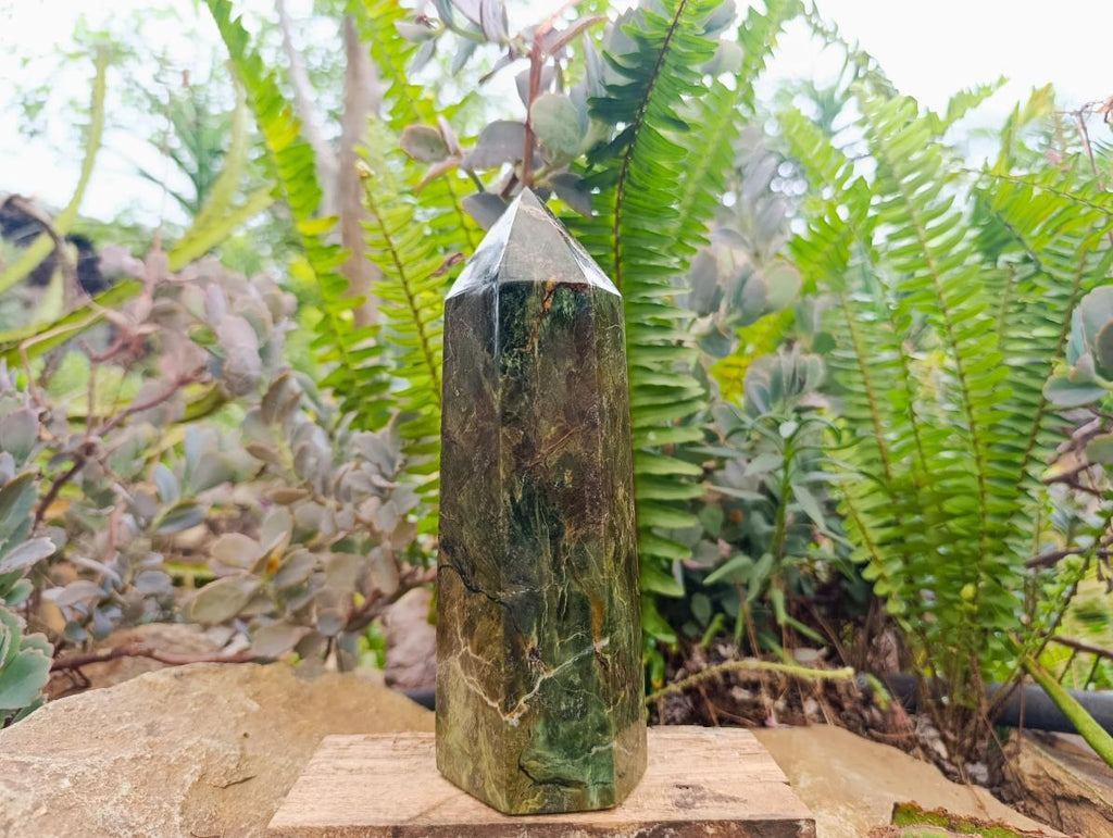 Polished Green Chrysoprase Spheres and 1 Display Crystal x 3 From Ambatondrazaka, Madagascar