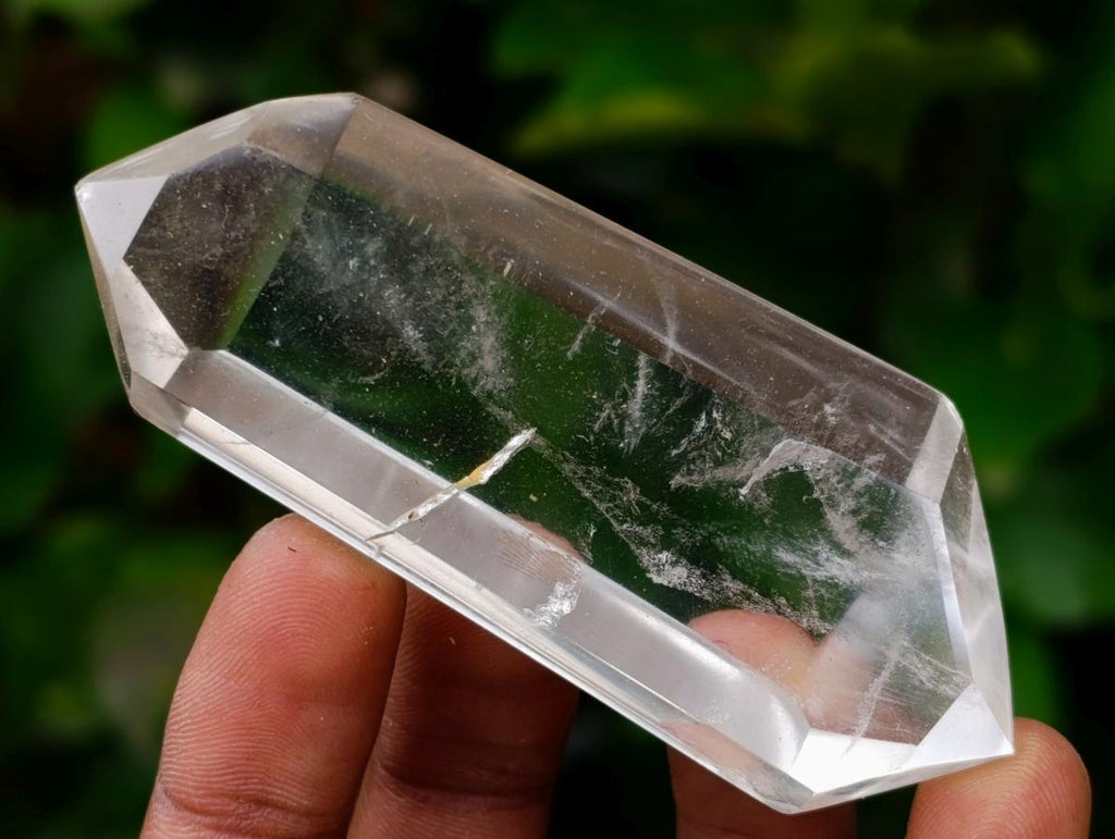 Polished Clear and Smokey Quartz Double Terminated Crystals x 12 From Madagascar - Toprock Gemstones and Minerals 