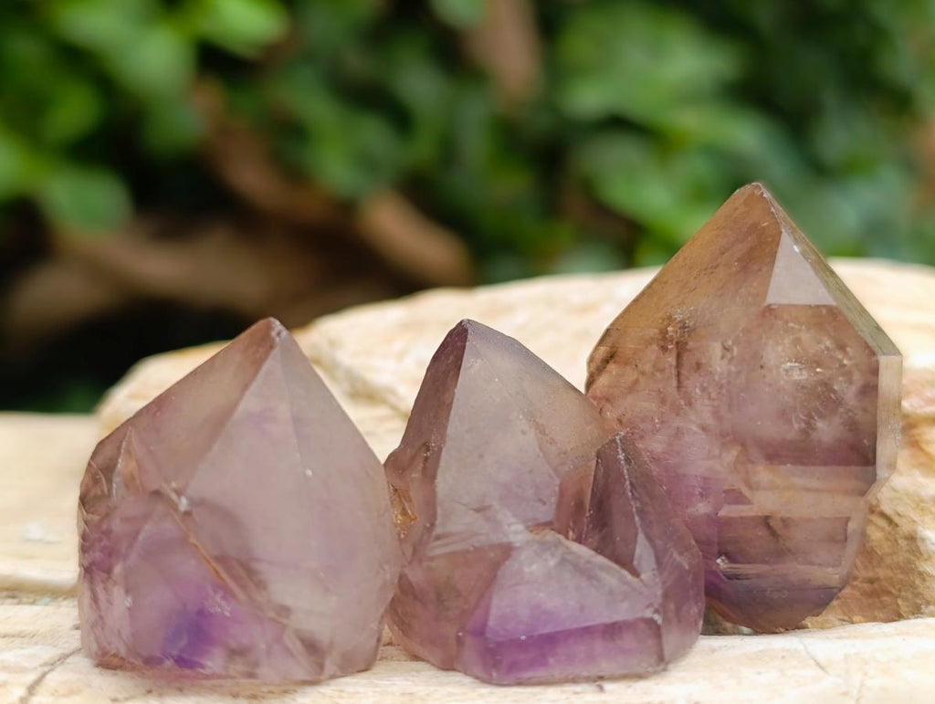 Natural Small Window Smokey Amethyst Crystals x 35 From Ambatondrazaka, Madagascar - Toprock Gemstones and Minerals 