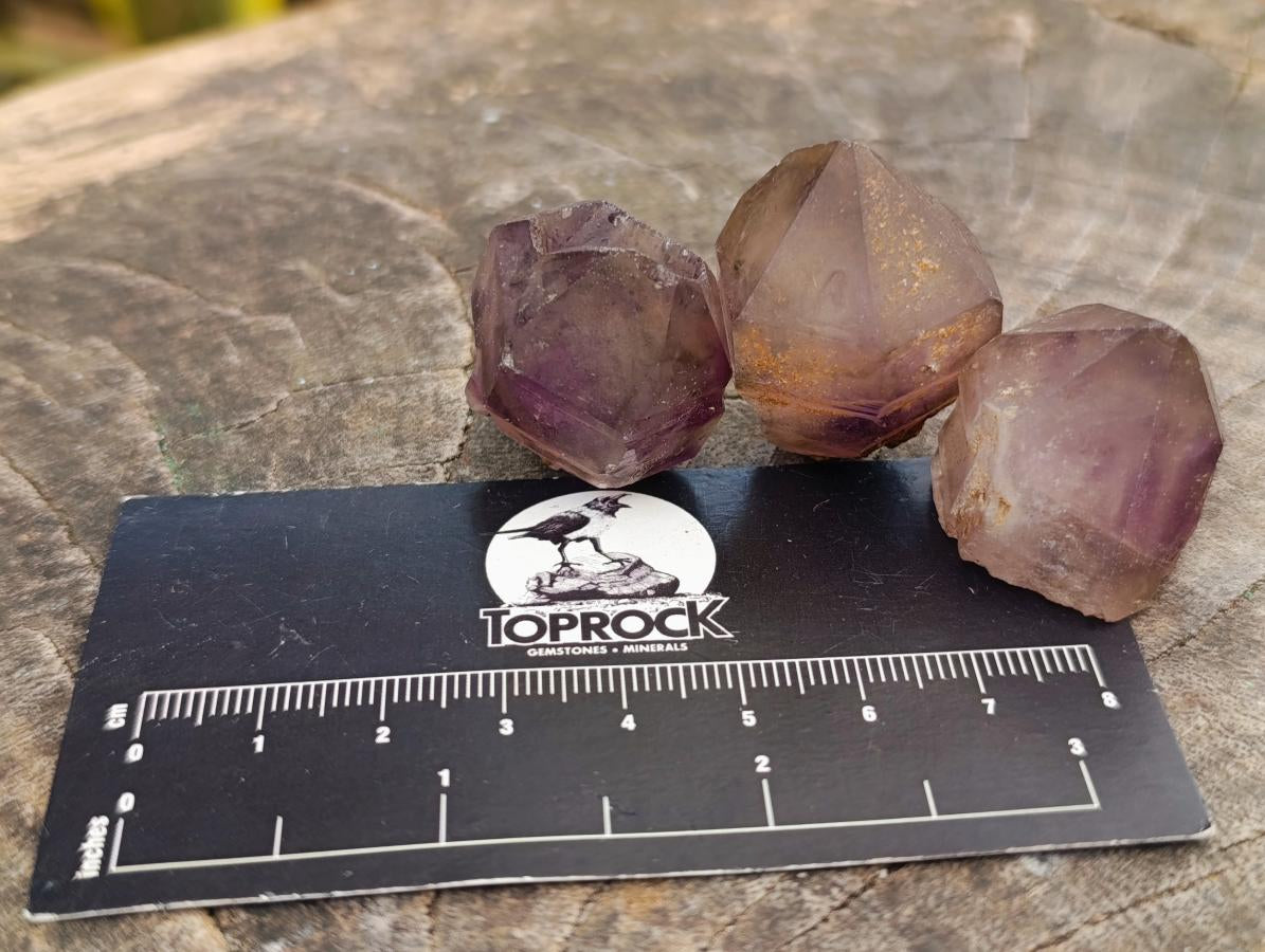 Natural Small Window Smokey Amethyst Crystals x 35 From Ambatondrazaka, Madagascar - Toprock Gemstones and Minerals 