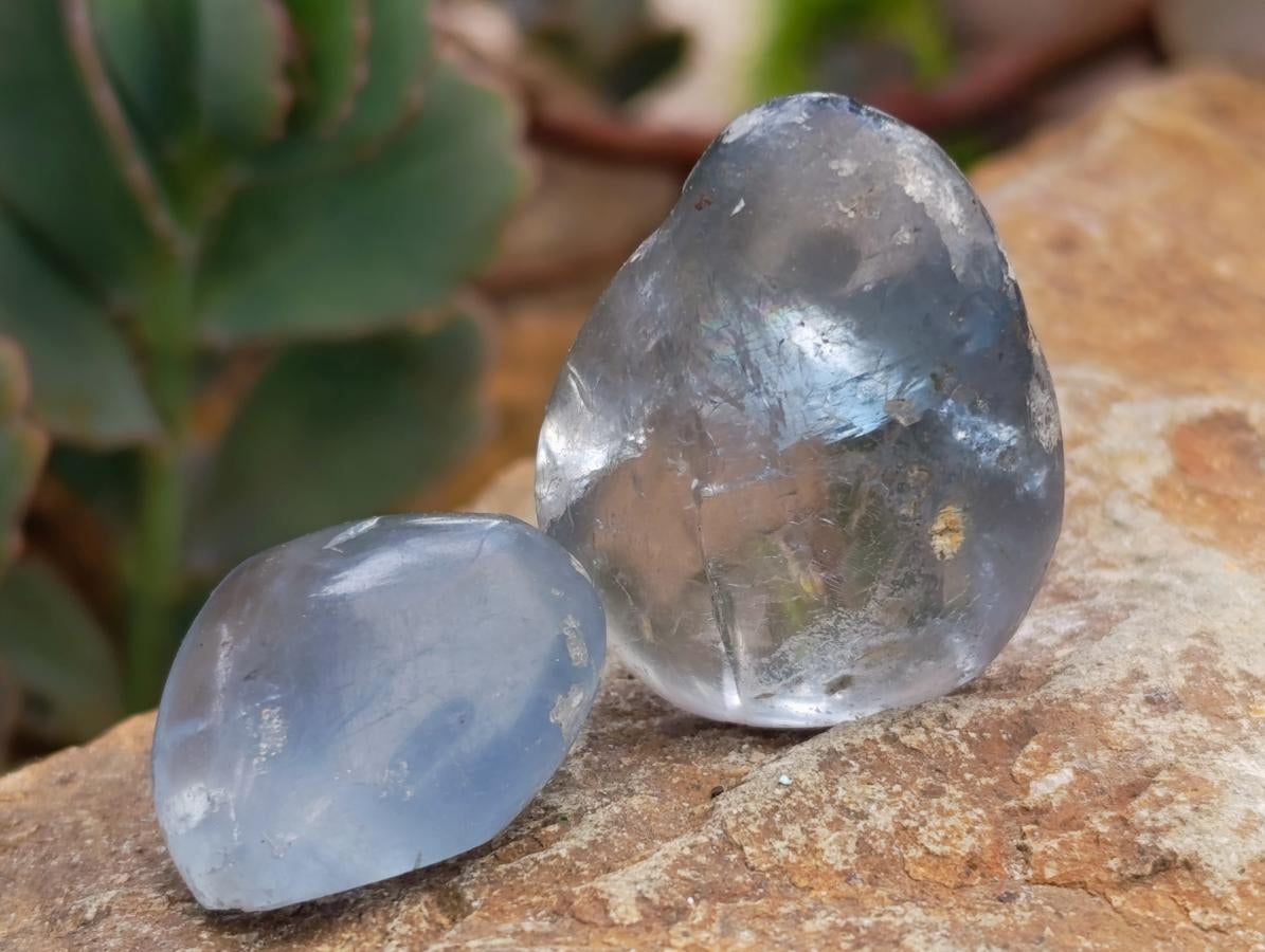 Polished Mini Blue Celestite Free Form Crystals x 70 From Sakoany, Madagascar