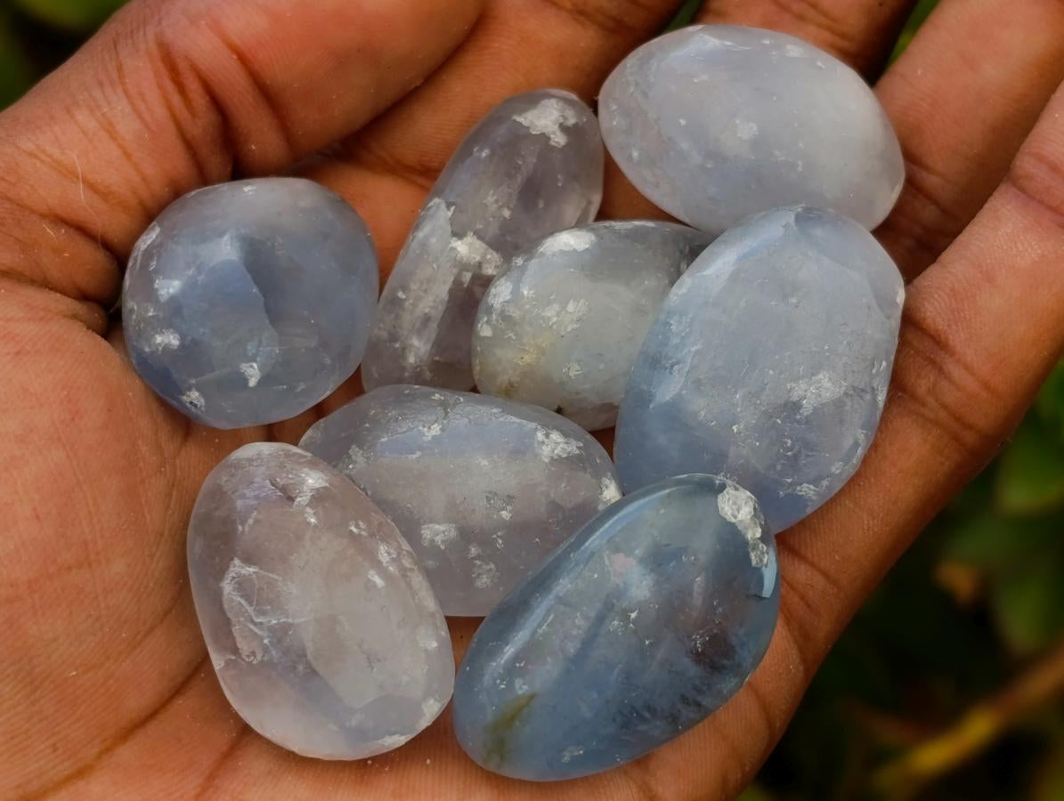 Polished Mini Blue Celestite Free Form Crystals x 70 From Sakoany, Madagascar