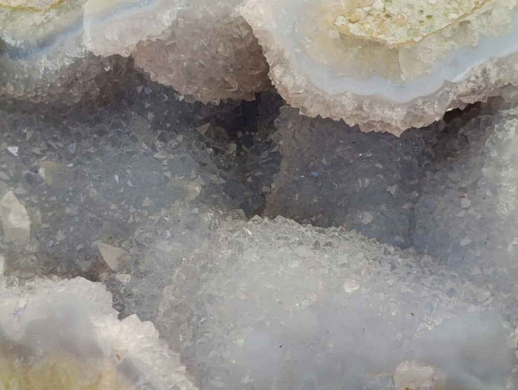 Polished Blue Lace Agate Standing Free Forms x 2 From Nsanje, Malawi