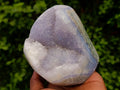 Polished Blue Lace Agate Standing Free Forms x 2 From Nsanje, Malawi