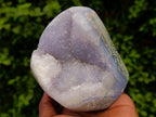 Polished Blue Lace Agate Standing Free Forms x 2 From Nsanje, Malawi