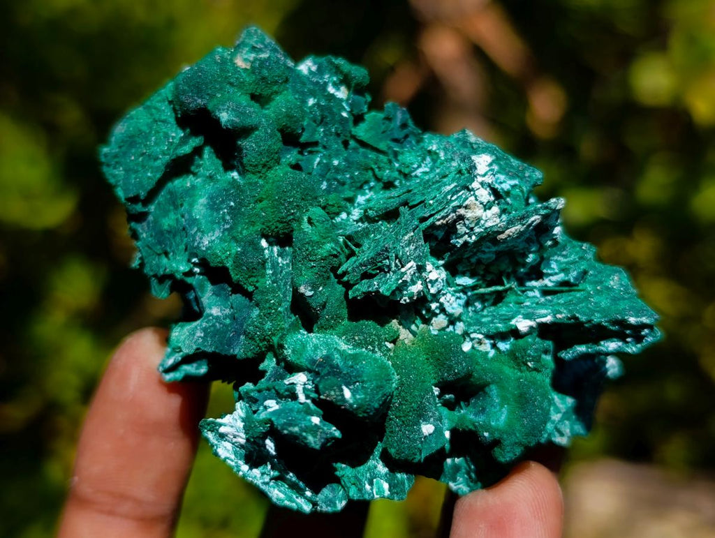 Natural Rare Malachite Pseudomorph Specimens x 6 From Kolwezi, Congo