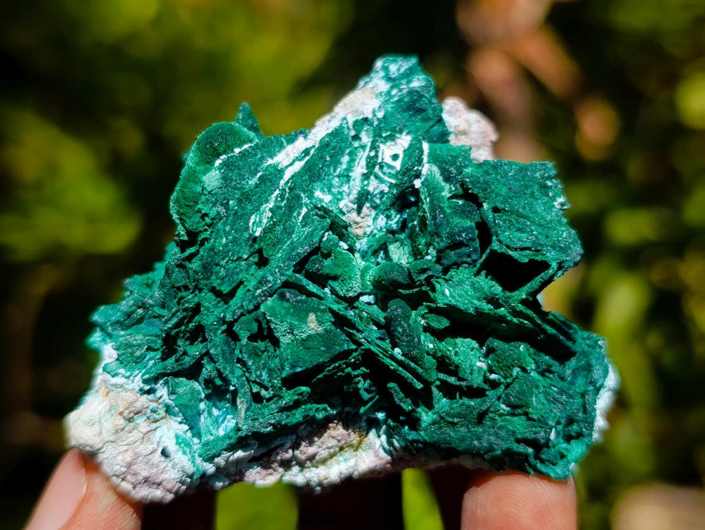 Natural Rare Malachite Pseudomorph Specimens x 6 From Kolwezi, Congo