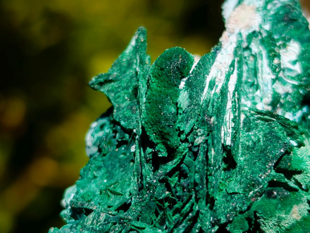 Natural Rare Malachite Pseudomorph Specimens x 6 From Kolwezi, Congo